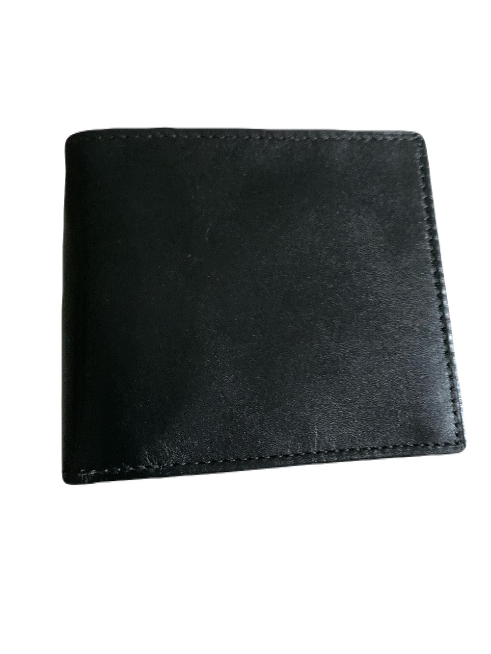 Men’s Black Smooth Genuine Leather Bi-Fold Wallet Western Country Lucchese